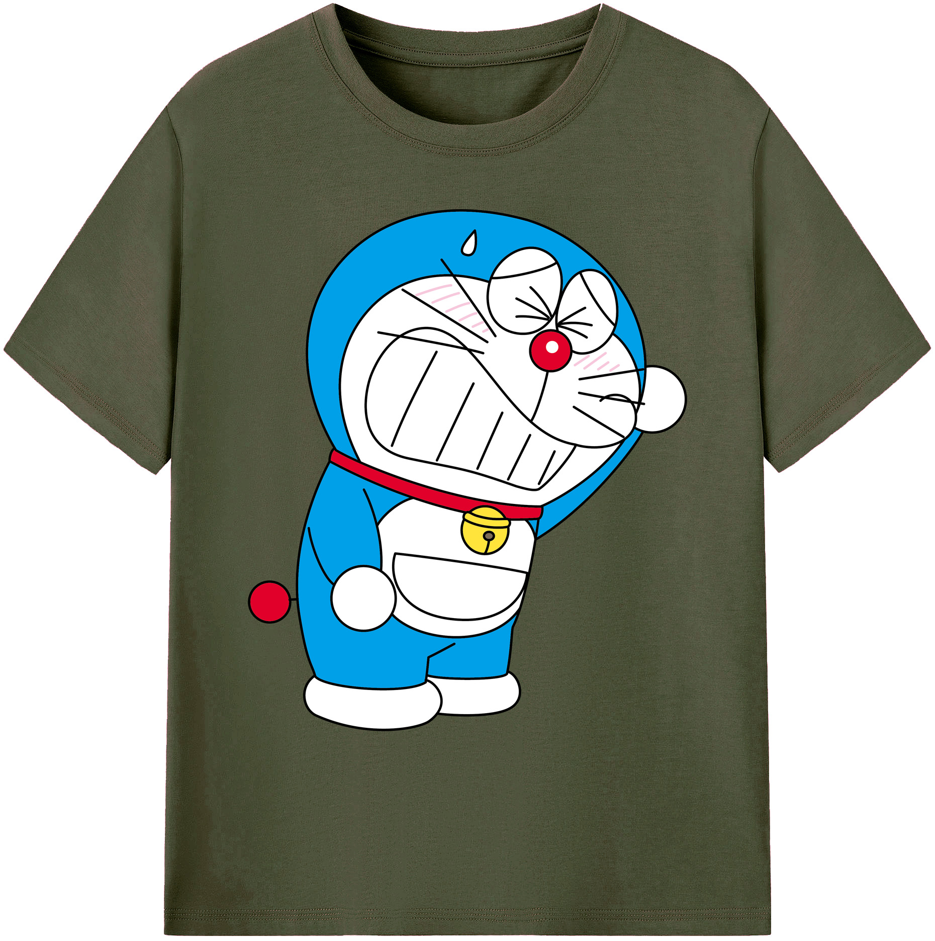 （画像用） ドラえもん Doraemon 綿100％ メンズ半袖Tシャツ｜肌触りやわらか＆通気性